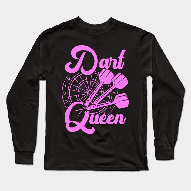 Dart Queen Game Player Gift Long Sleeve T-Shirt by Dolde08